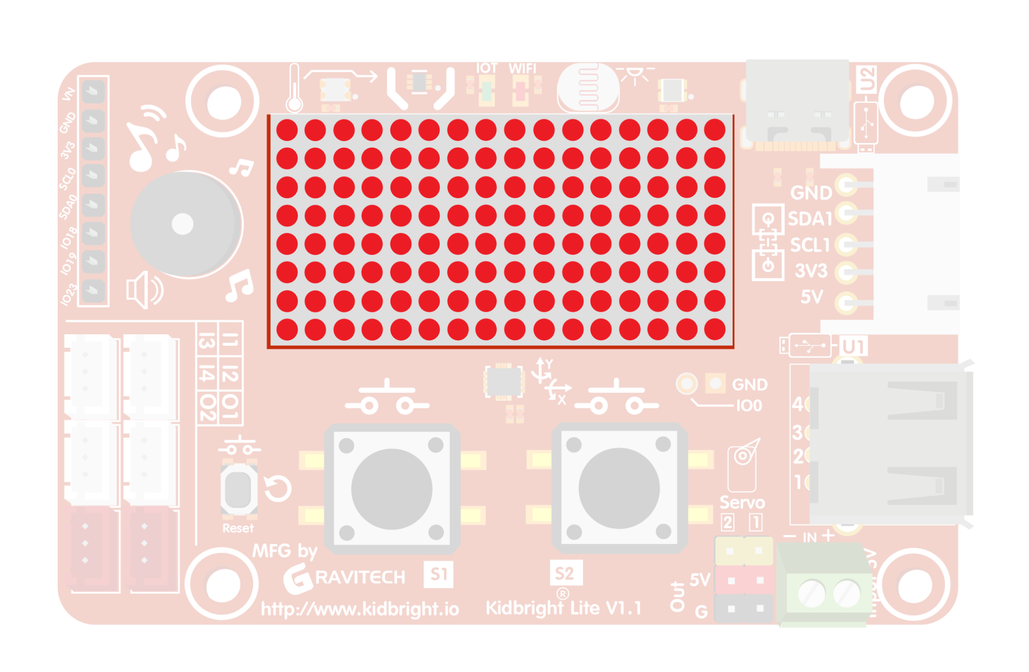 LEDs Dot Matrix 16x8